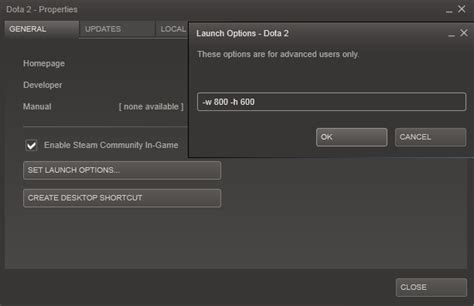 dota 2 start options|Steam Community :: Guide :: Personal settings for Dota2.
